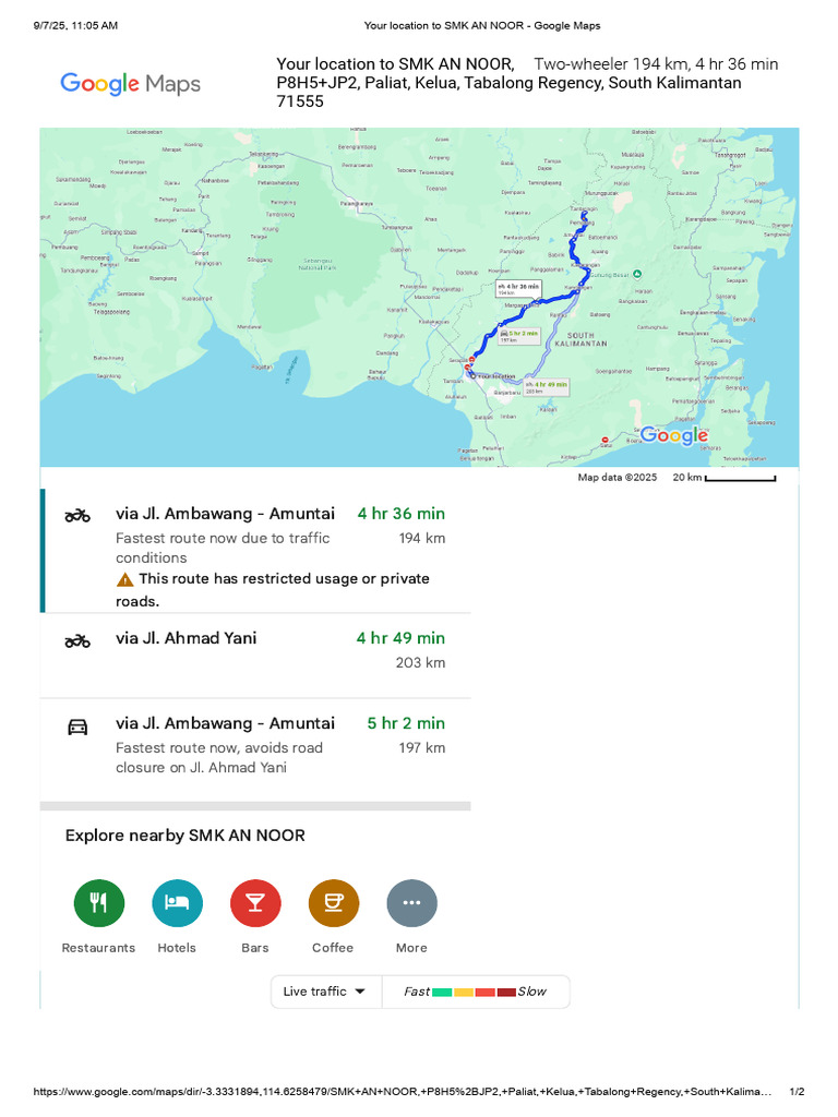Home To SMK AN NOOR - Google Maps | PDF