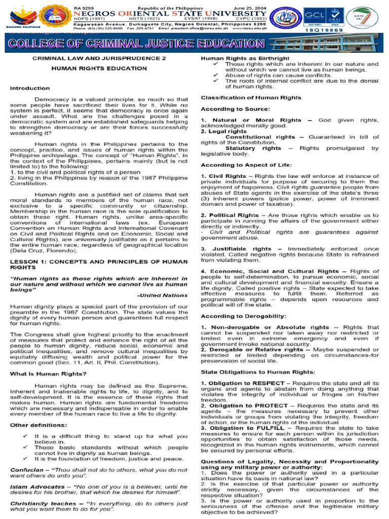 CLJ 300 Human Rights Education | PDF