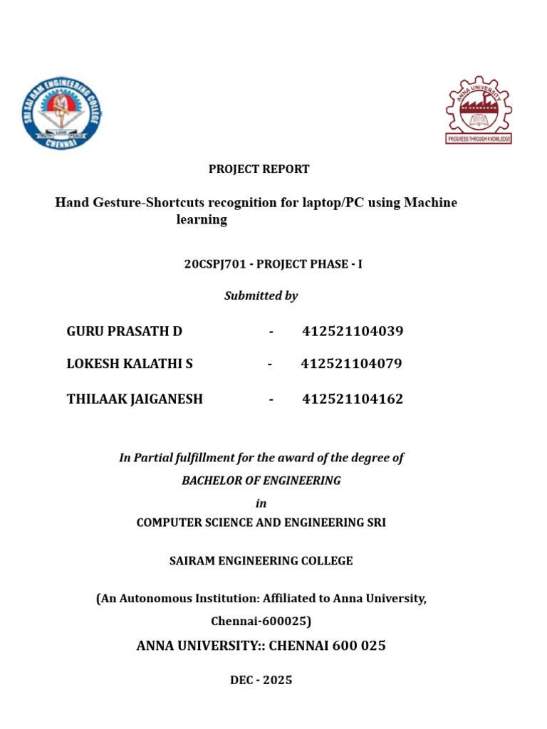 8th Semester Report Final | PDF | Machine Learning | Computer Vision