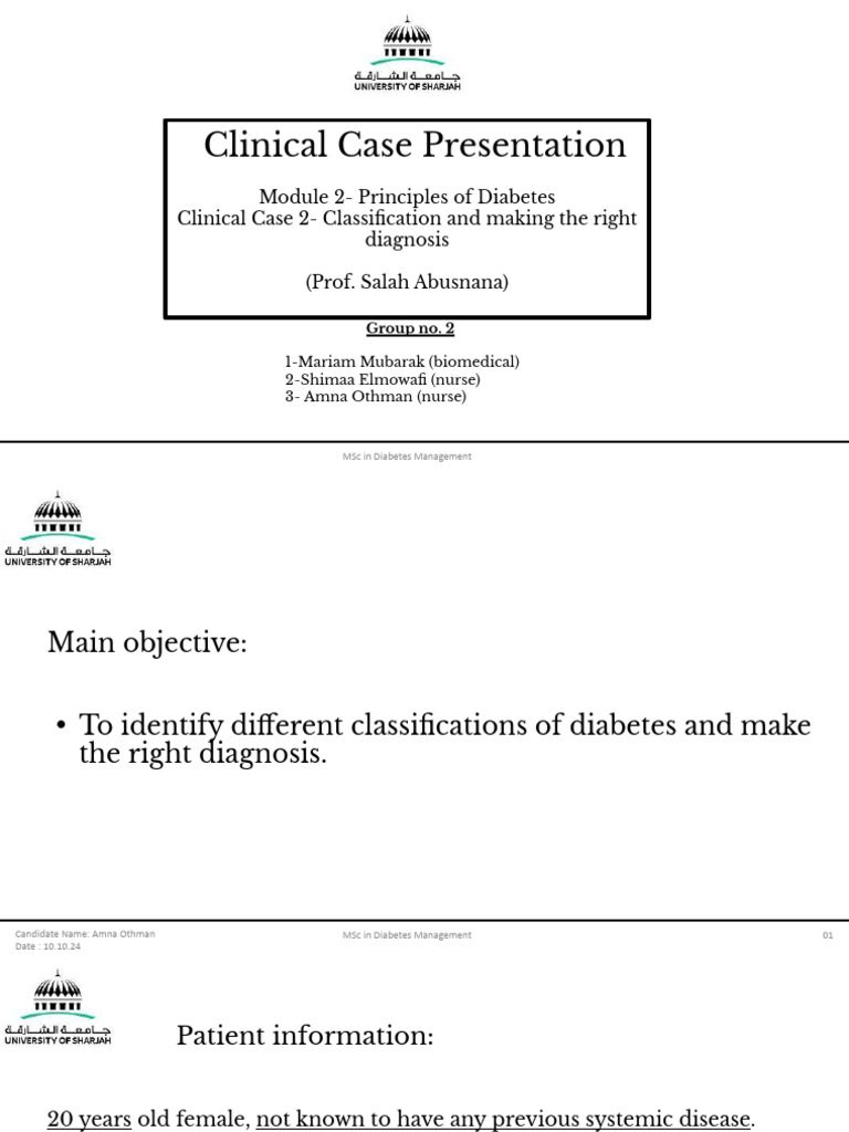 Clinical Case Presentation-M2C2 | PDF | Diabetes | Diabetes Management