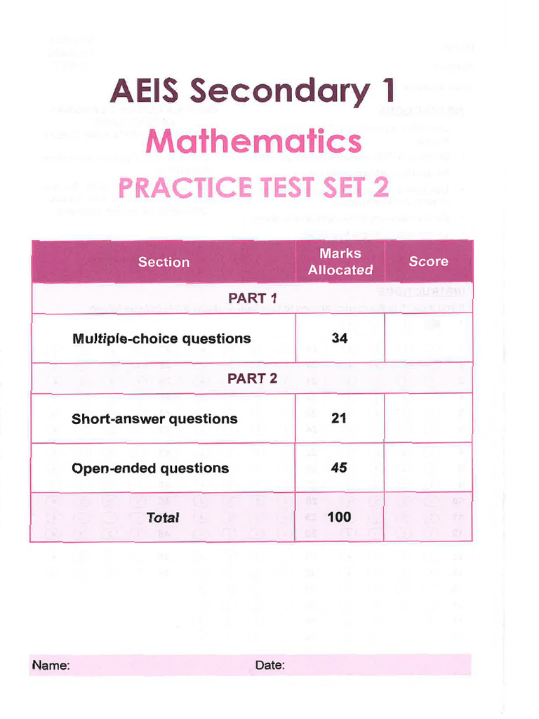 Math Test11 | PDF