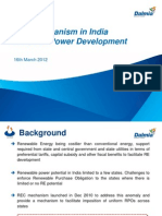REC Mechanism in India For Solar Power Development: 16th March 2012