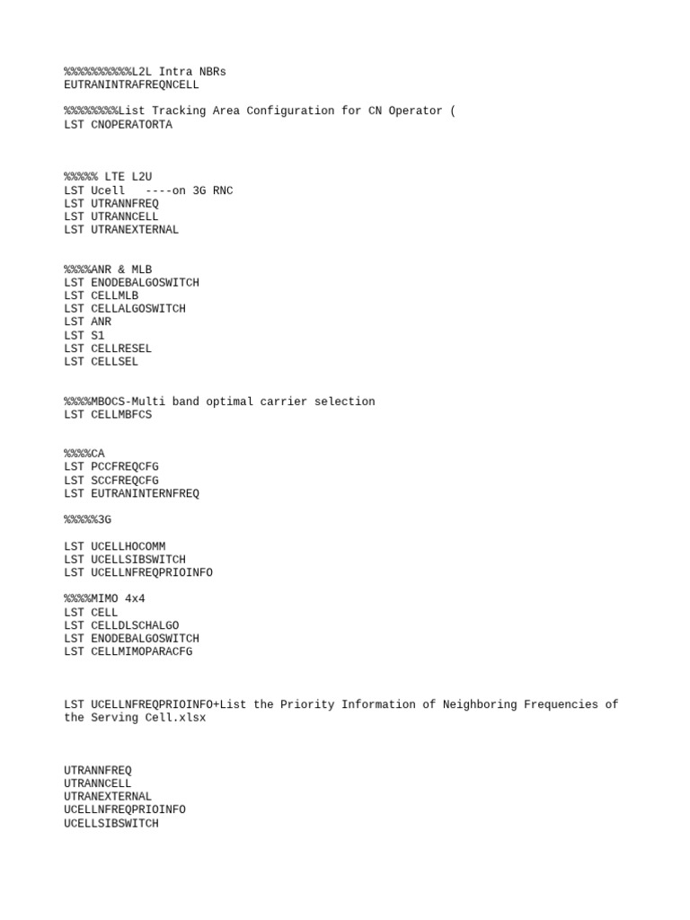 LTE Network Configuration Overview | PDF | Lte (Telecommunication ...