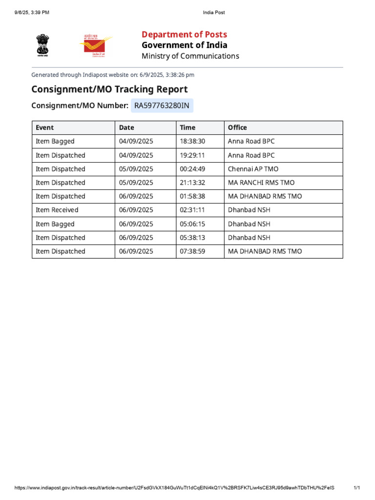 Rahul Pan Track Ststus | PDF