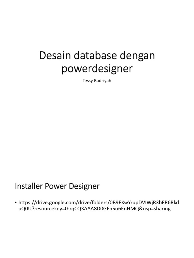 Desain Database dengan PowerDesigner | PDF