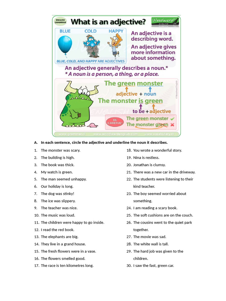 Adjective and Noun Exercises | PDF | Chess Theory | Chess