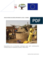 ÉVALUATION DE LA SITUATION HYDRIQUE DANS SEPT COMMUNAUTÉS RURALES DANS LA COMMUNE DE GANKI, MAURITANIE Di Maria Gaston