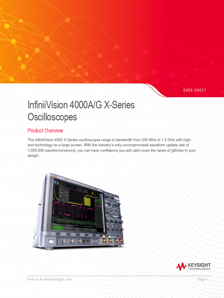 InfiniiVision 4000 X-Series Overview | PDF | Electronics | Computer ...