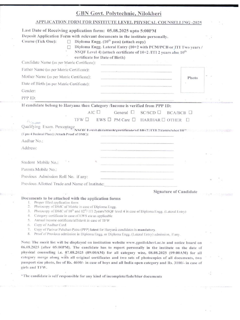 Performa For Manual Counseling | PDF