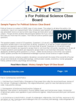 Sample Papers For Political Science Cbse Board