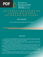 Autores e Resumos de Livros Militares Estaduais