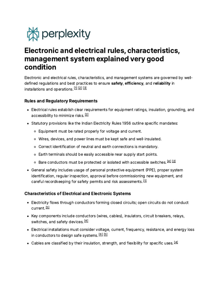 Electrical Safety Management Guidelines | PDF | Insulator (Electricity ...