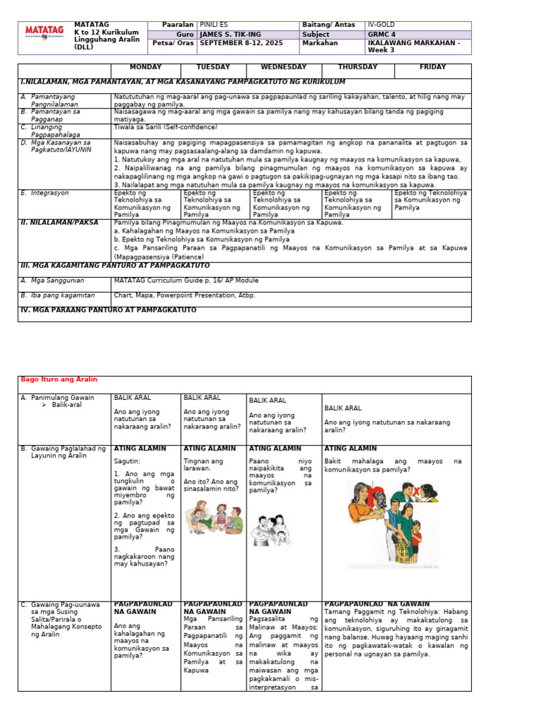 DLL GMRC G4 Q2 W3 | PDF