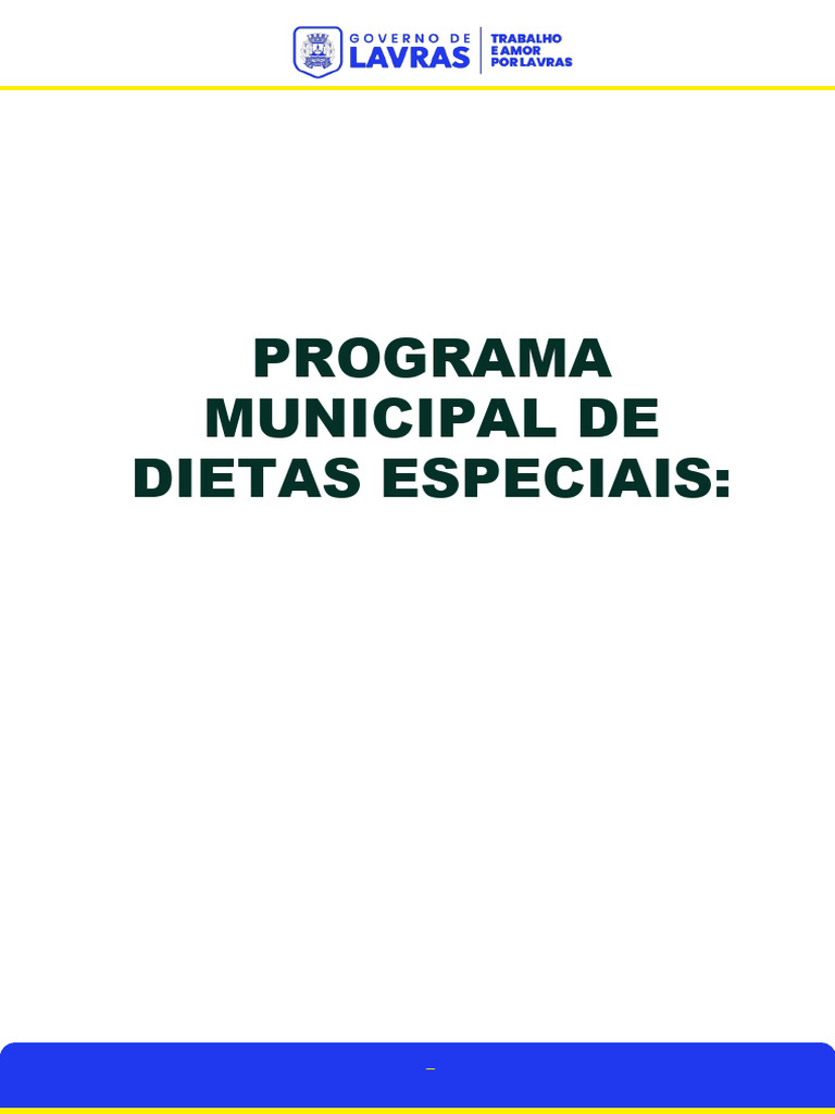 Programa de Dietas Especiais em Lavras | PDF | Amamentação | Alergia