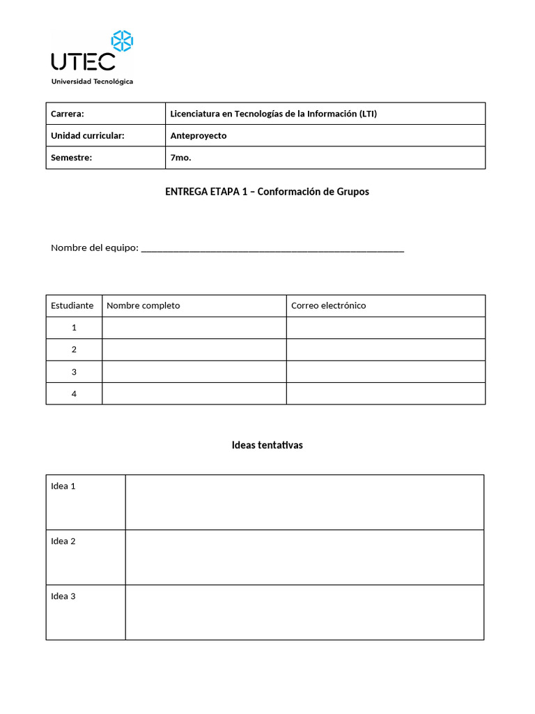 E1 Template | PDF