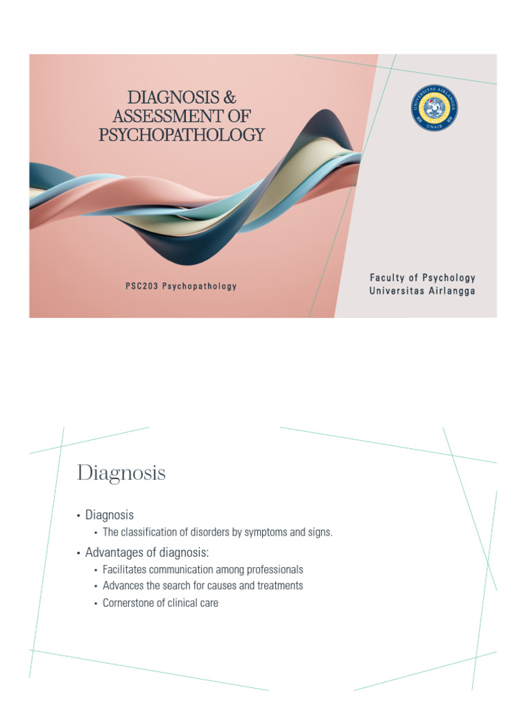 Psychopathology Diagnosis and Assessment Guide | PDF | Diagnostic And ...