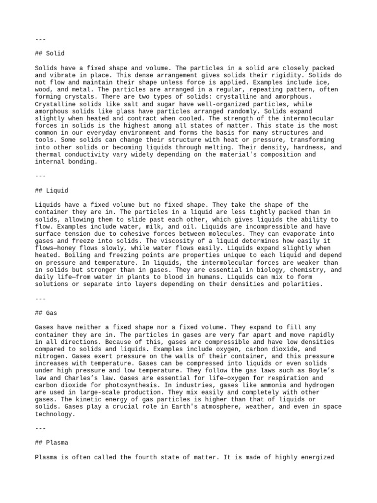Seven States Project Body | PDF | Liquids | Gases