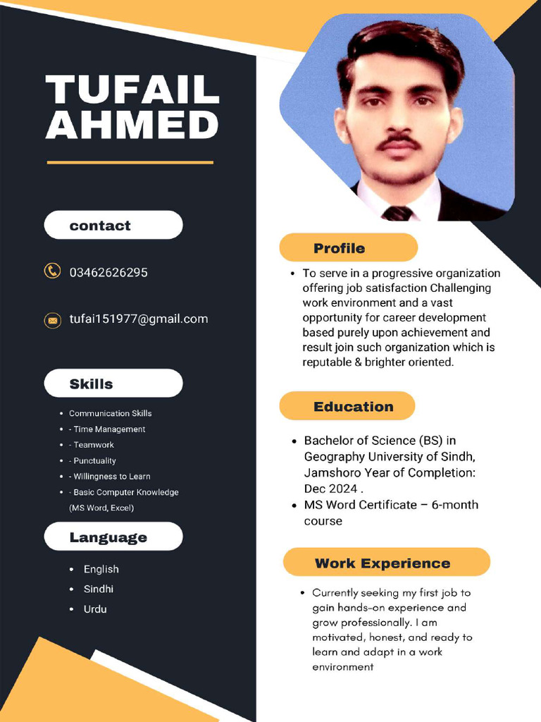 Tufail Ahmed Job CV - . | PDF