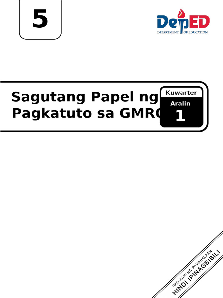 q2 Las GMRC 5 Lesson 1 Week 1 | PDF
