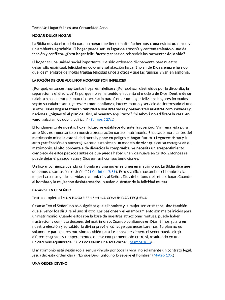 Hogar Feliz: Claves para la Armonía Familiar | PDF | Cristo (título) | Amor