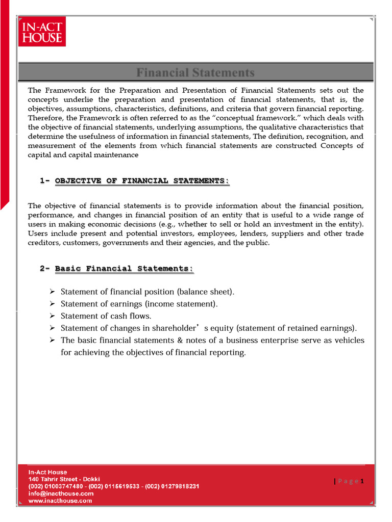 Financial Statement Preparation Guide | PDF | Balance Sheet | Income ...