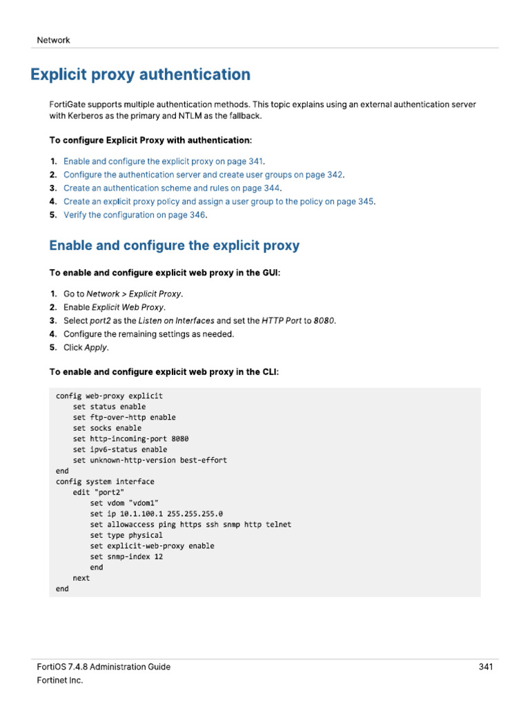 Explicit Proxy Authentication | PDF