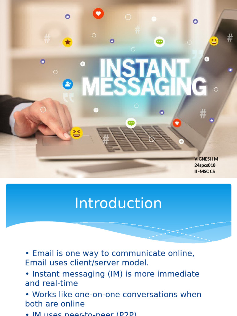 Vignesh M (24SPCS018) | PDF | Instant Messaging | Computer Mediated ...