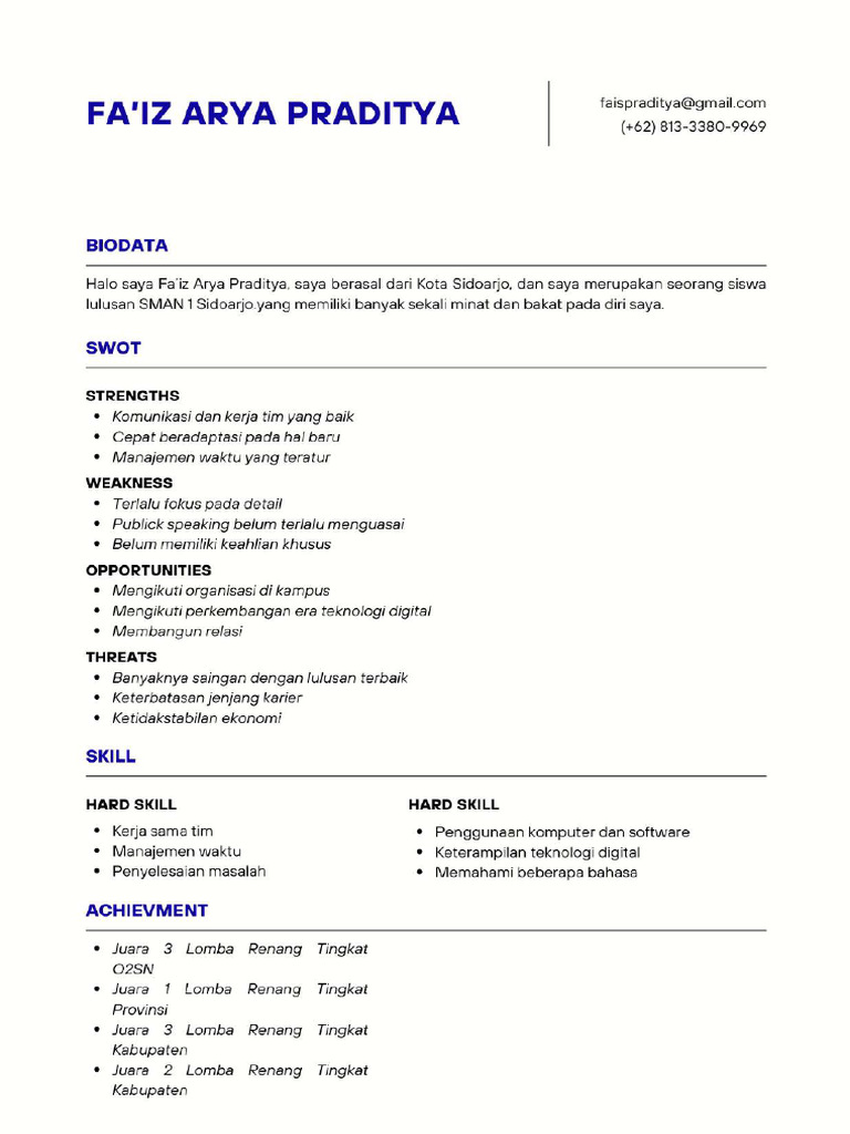 CV. Fa'Iz Arya Praditya | PDF
