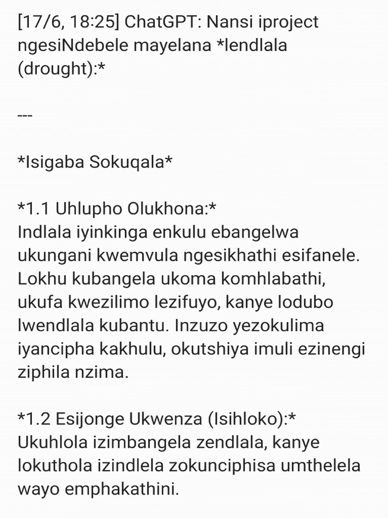 Ndebele Project | PDF