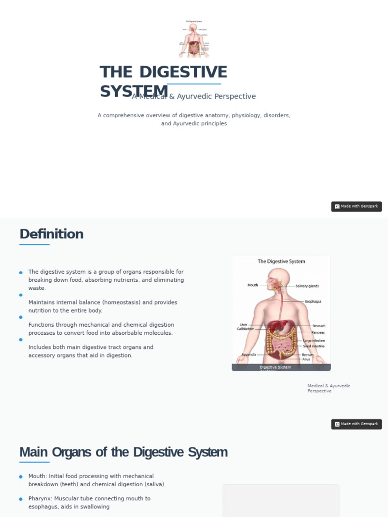 Digestive System: Medical & Ayurvedic Insights | PDF | Human Digestive ...