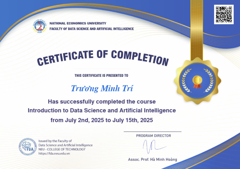 Data Science & AI Course Completion | PDF