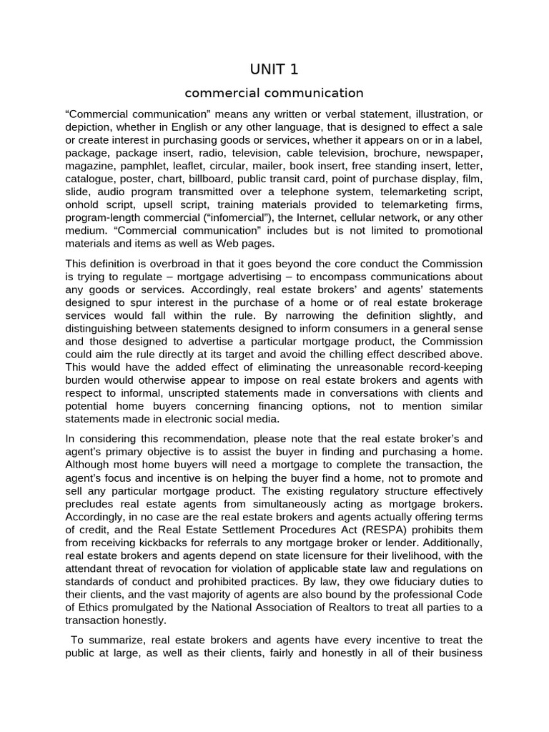 Understanding Commercial Communication | PDF | Business