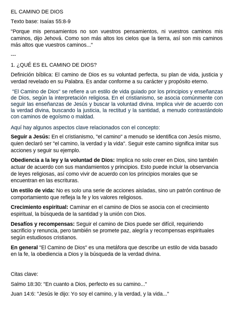 El Camino de Dios | PDF | Dios | Divinidad