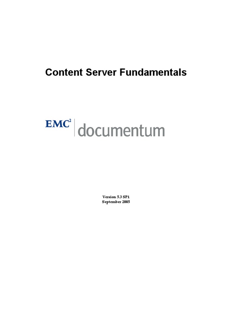 Content Server 53 SP1 Fundamentals | PDF | Business