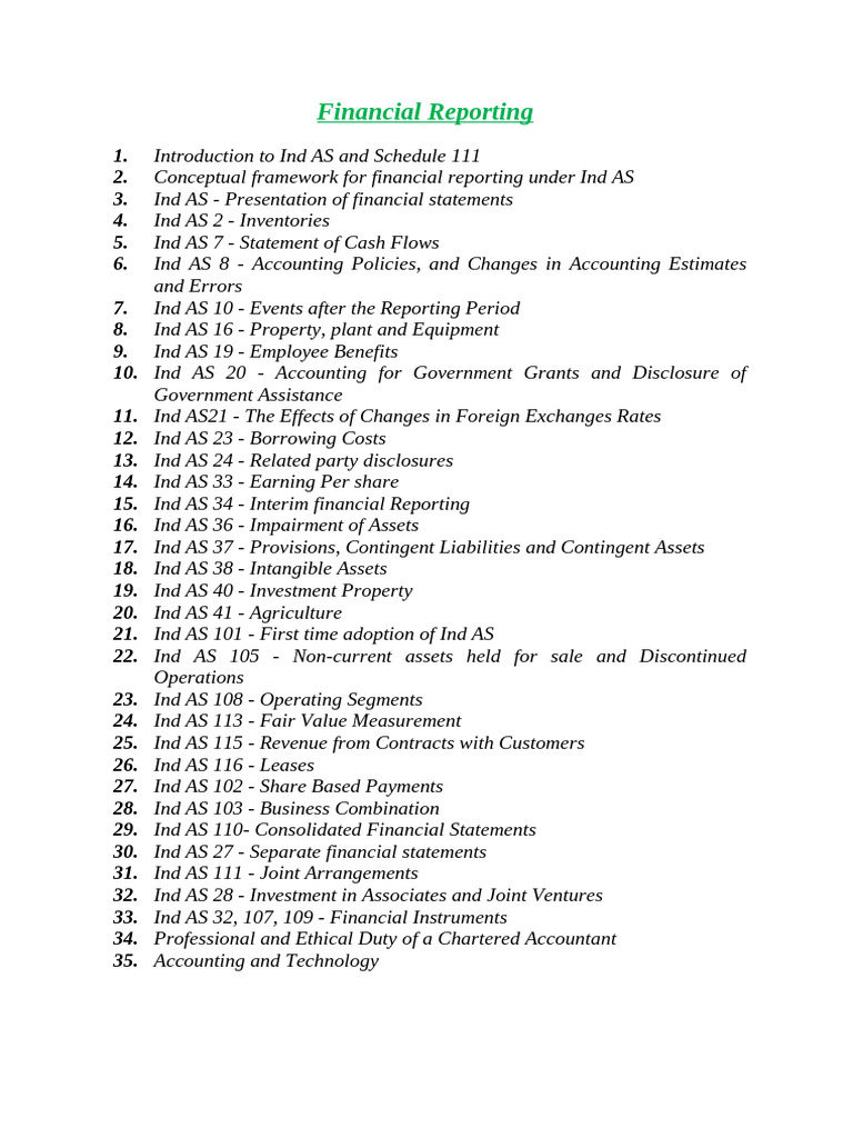 CA Final Financial Reporting Syllabus | PDF | Taxes | Tax Treaty