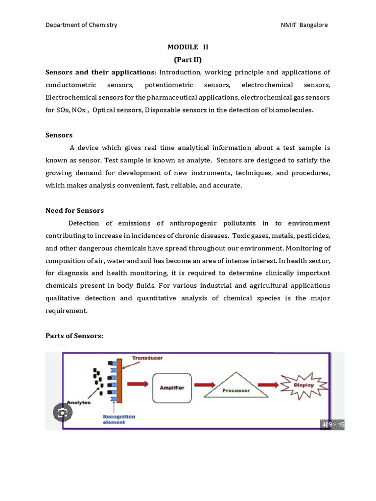 Sensors-Unit 2 Part2 | PDF | Titration | Chemistry