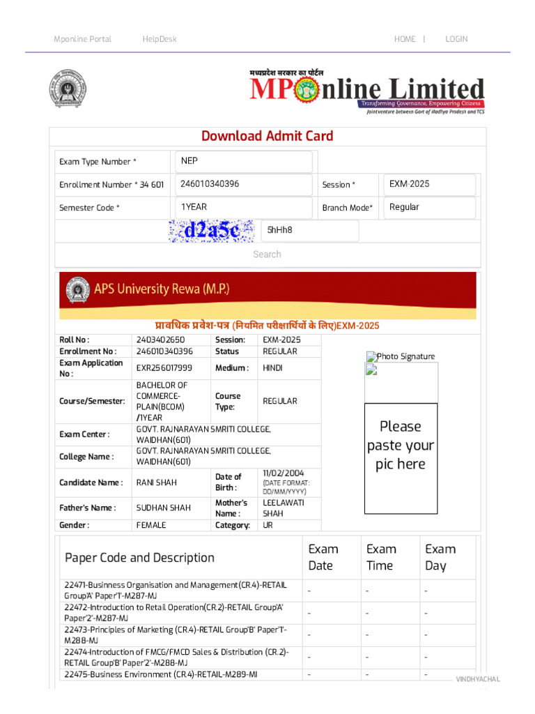 Admit Card (4) | PDF