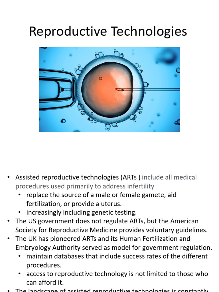 Understanding Reproductive Technologies | PDF | In Vitro Fertilisation ...