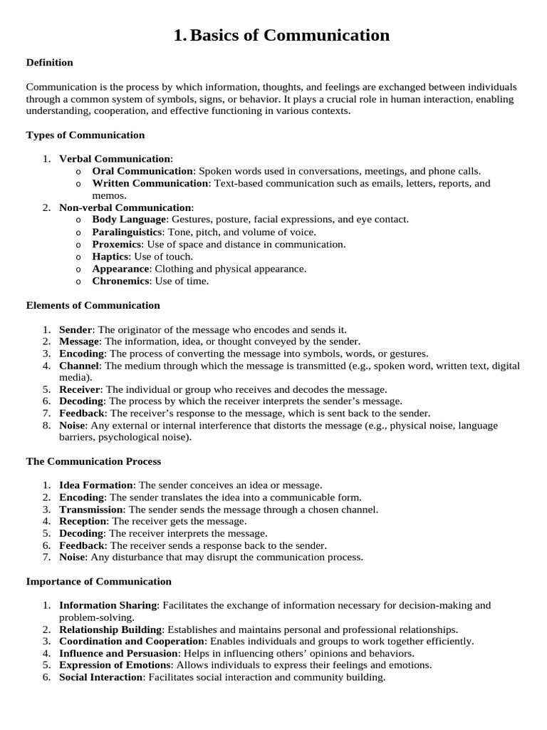 Communication Elements and Process Guide | PDF | Communication ...