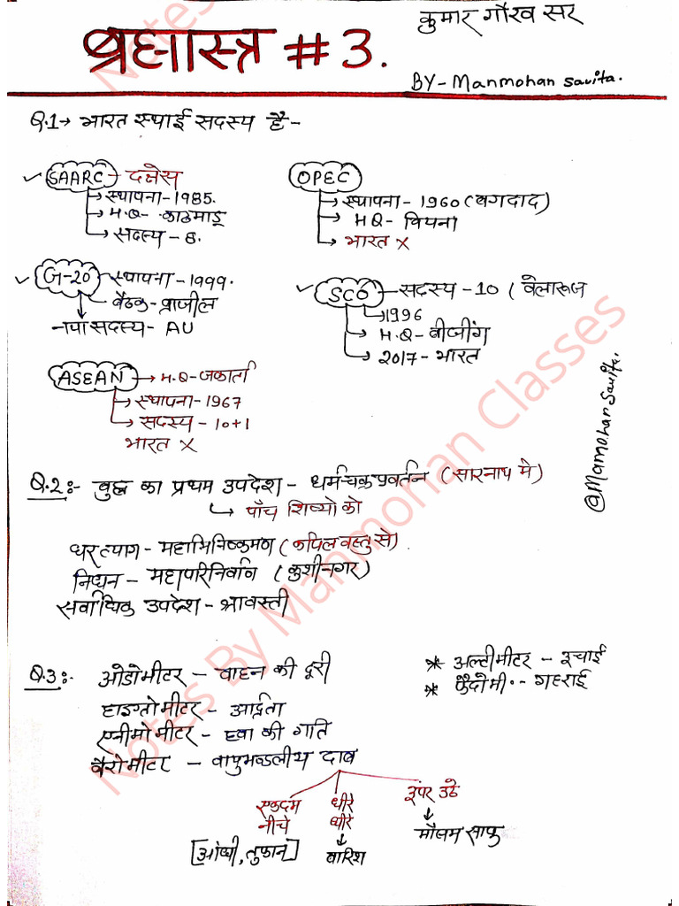 NTPC 2025 ब्रह्मास्त्र 3 Hand Written Notes Kumar Gaurav Sir By | PDF