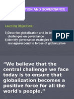 Globalization and Governance: Learning Objectives