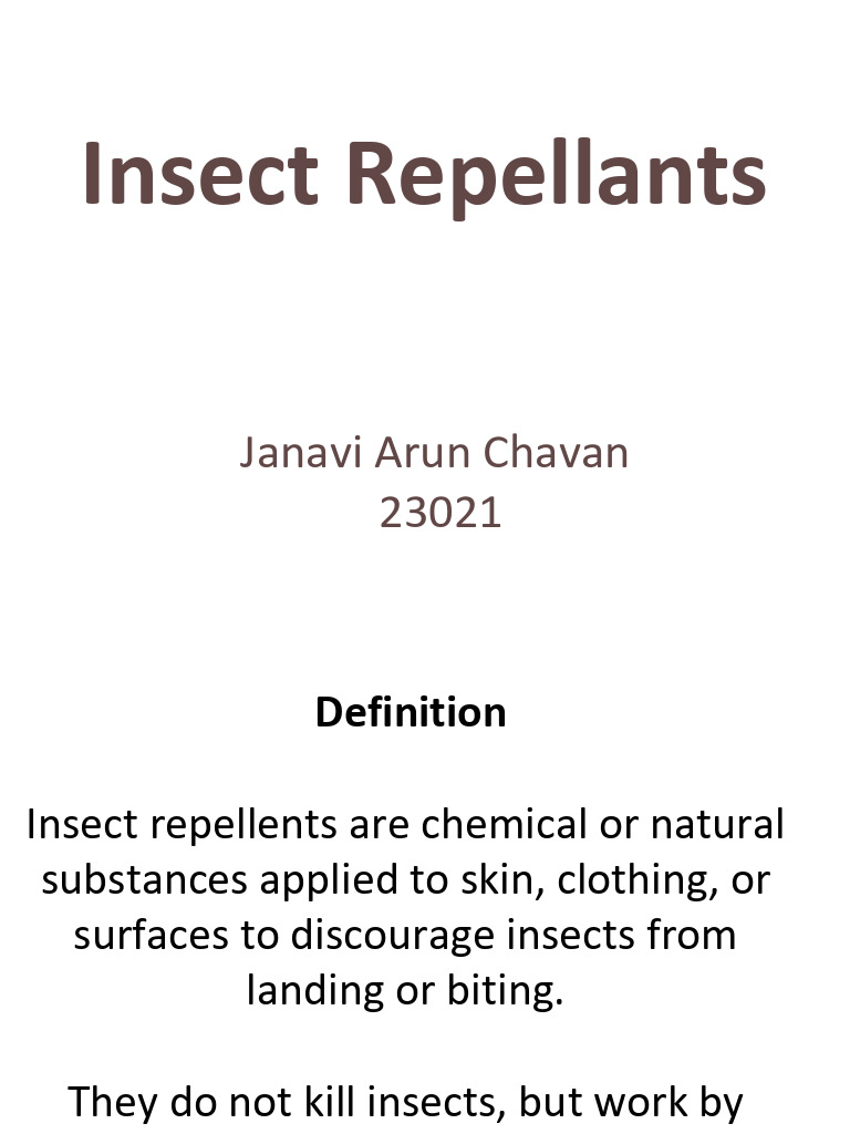 Insect Repellants - PPTX 20250908 203106 0000 | PDF