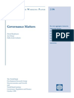Governance Matters: P R W P 2 196