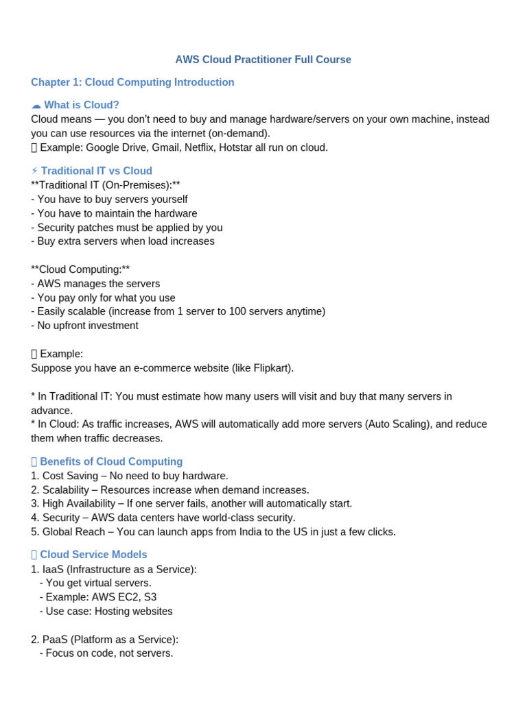 AWS Cloud Computing Overview | PDF | Cloud Computing | Amazon Web Services