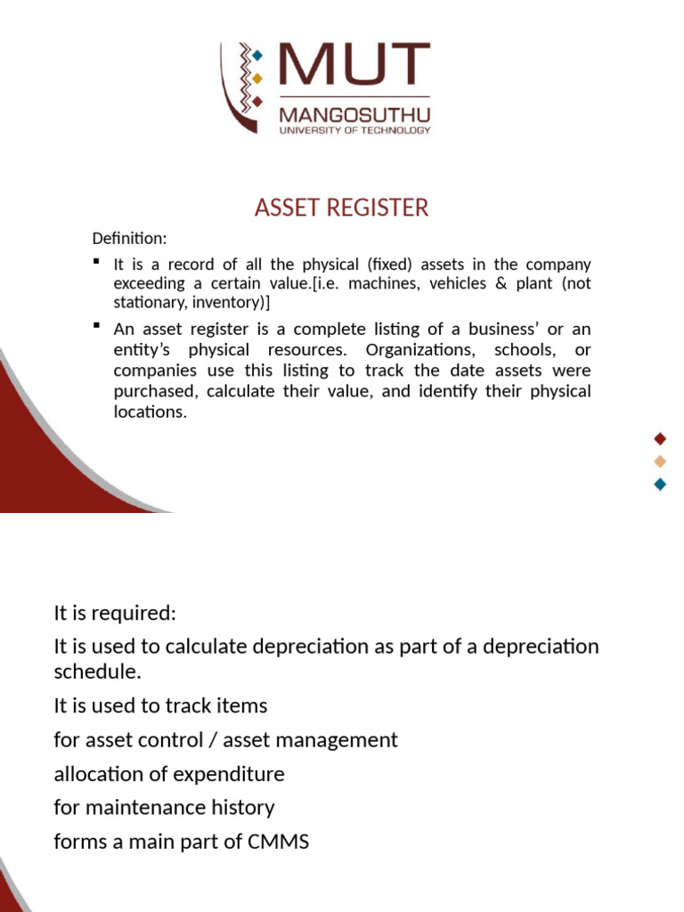Understanding Asset Register Essentials | PDF