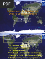 E-Governance For Development: UNDP's Strategic Approach