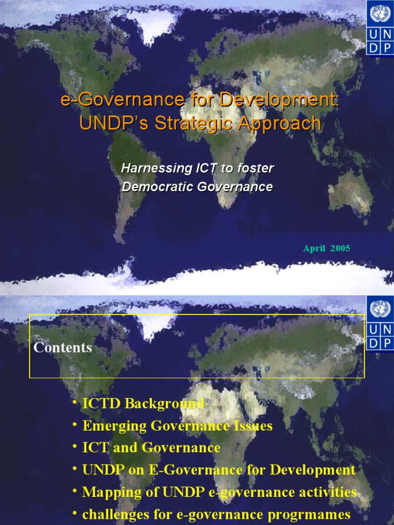 E-Governance For Development: UNDP's Strategic Approach | PDF | E ...