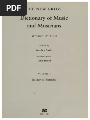 New Grove Dictionary of Music, 2nd Ed. | PDF | Musicology