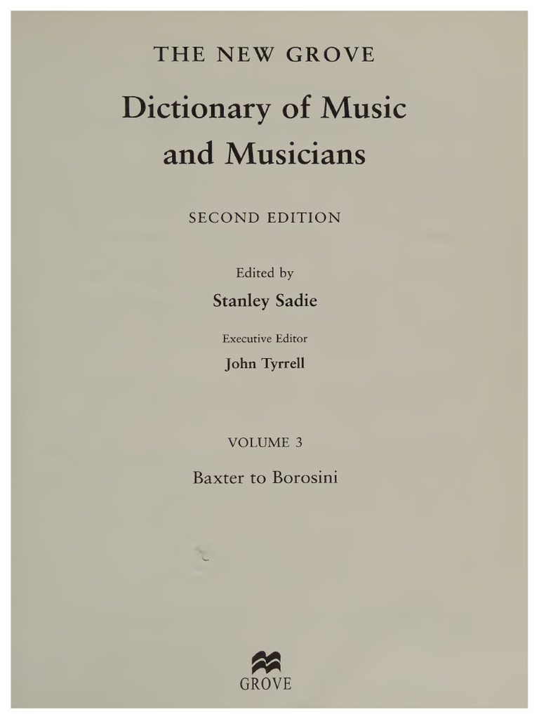 New Grove Dictionary of Music, 2nd Ed. | PDF | Musicology