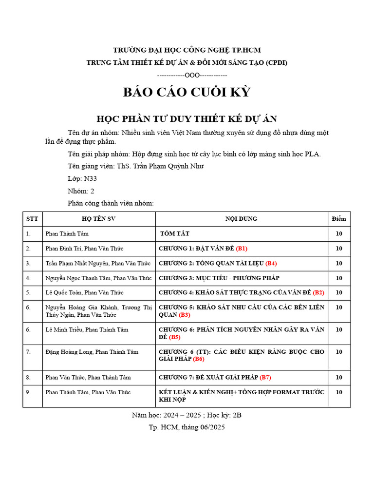 BCCK - Nhóm 2 - Bài mẫu tham khảo | PDF